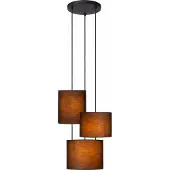 Lucide MAYA - Hanglamp - Ø 46 cm - 3xE27 - Zwart - Japandi