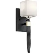 Kichler Badkamer wandlamp Marette, zwart Marette, zwart, Badkamer, metaal, Modern, Wandlamp