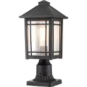QUOIZEL Mini LED Tuin Pilaar Cedar Point | 1X E27 Max 60W | IP44 (Outdoor) | Black