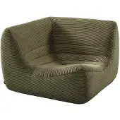 Sweeek Fauteuil hoek corduroy 1 zitplaats Kaki