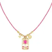 Yehwang Eclipse Charm Necklace - Pink Gold kleur