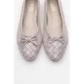 Forever & Always Nopos Leren Cap Toe Ballerina