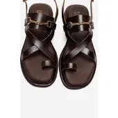 Forever & Always Fabiana Leren Teenslippers