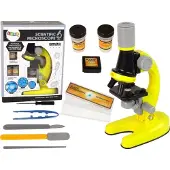 Leantoys Educatieve Kindermikroscoop – Geel – 100x / 400x / 1200x – Set met Accessoires