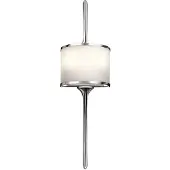 Kichler LED-wandlamp Mona, chroom / zilver, Woon-/ Eetkamer, metaal, LED wandlamp