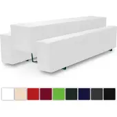 Beautissu Biertafelhoes Set 3-delig 220x70cm wit