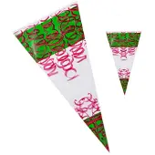 Packlinq Puntzak 18x37cm Groen - Rood - 250 stuks