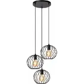 Lucide DANZA - Hanglamp - Ø 50 cm - 3xE27 - Zwart