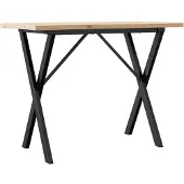 Syfax Eettafel X-frame 100x50x75,5 cm massief grenenhout en staal