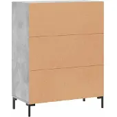 vidaXL Dressoir 69,5x34x90 cm bewerkt hout betongrijs