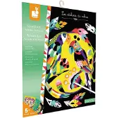 Janod Krabbelkunst - Creatief setje "Dieren van de wereld" voor kinderen
