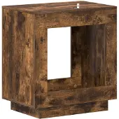 vidaXL Bijzettafel Gerookt eiken 60 x 40 x 65 cm Bewerkt hout