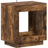 vidaXL Bijzettafel Gerookt eiken 60 x 40 x 65 cm Bewerkt hout