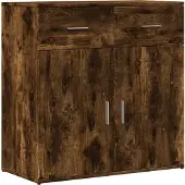vidaXL Dressoir 79x38x80 cm bewerkt hout gerookt eikenkleurig