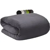 Beautissu Aurelia - Woondeken & Plaid - 220x240 cm - Antraciet - Zachte microvezel fleece