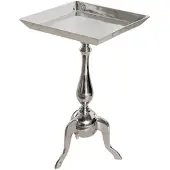 Invicta Filigraan bijzettafel TRAYFUL 55cm zilveren aluminium dienbladtafel - 35725