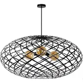 Lucide WOLFRAM - Hanglamp - Ø 100 cm - 3xE27 - Zwart