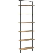 vidaXL Boekenplank 6-laags 60 x 24 x 203 cm Bewerkt hout Artisan Eiken