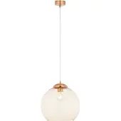 Jupiter Hanglamp ASTI, koperkleurig, 1xE27, 40W, glazen kap, afmetingen: 80x29x29 cm, IP20,