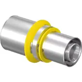 Uponor verloop gas Ø25x20mm - messing - 1030576