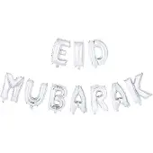 Zin El Afrah Eid Mubarak - Folie ballonnen Zilver