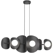 Emibig Hanglamp ELEMENTI, zwart-wit, 6xG9x15W, metaal, afmetingen: 120x87x23cm, IP20,