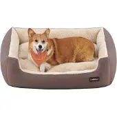 OEM Omkeerbaar hondenbed met kussentje, bruin, 85x65 cm