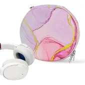 OEM Koptelefoons met noise-cancelling, roze marmerlook, harde behuizing