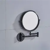 Markenlos Zwarte, ronde, dubbelzijdige vergrootglas met een diameter van 8 inch