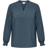 ONLY Carmetta Blouse Dames Blauw 52