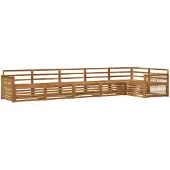 vidaXL Buiten bank set 6 st Naturel Massief Acacia Hout