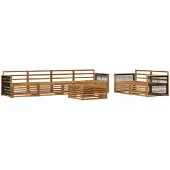 vidaXL Buiten bank set 7 st Naturel Massief Acacia Hout