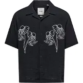 Only & Sons Overhemd 'ONSJACKSON' zwart / wit