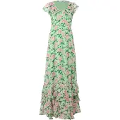 Vila Jurk 'VIMARIGOLD' groen / pastelgroen / rosa
