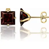 LGT JWLS Classic Stud Oorbellen Vierkant - Rood Goud-8mm