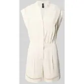 Marc Cain Jumpsuit van linnenmix met opengewerkte borduursels