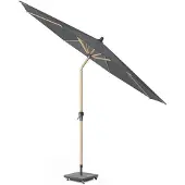 Platinum Riva parasol 300 cm rond teak antraciet met kniksysteem