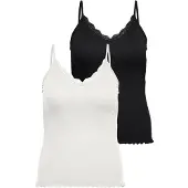 ONLY Carsille 2-pack Top Dames Wit Xl-54