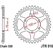 JT Sprockets 530 Jtr816.45zbk Steel Achtertandwiel