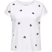 ONLY Carmilda T-shirts Dames Wit S-42/44