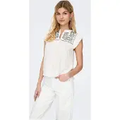ONLY Blouse 'ONLVESTINE' kaki / wit