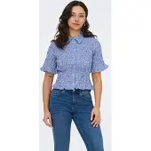 ONLY Blouse 'ONLTamari' kobaltblauw / lichtblauw