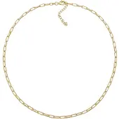 Nenalina - Halsketting - Ketting Dames Schakelketting 925 Sterling Zilver Verguld 38 cm -