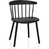 Hjh LIVING Eetkamerstoel / bezoekersstoel ARTIFO RIB kunststof zwart