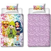 Rainbow High beddengoedset – 140x200 cm dekbedovertrek en 60x70 cm kussensloop voor kinderen