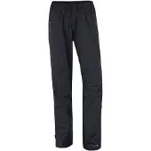 Vaude Women's Fluid Full-Zip Pants, regenbroek, dames, zwart