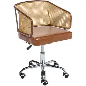 Beliani TUCSON - Bureaustoel - Bruin - Kunstleer