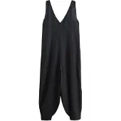 Next Jumpsuit zwart / zwart gemêleerd