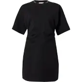 Calvin Klein Jeans Jurk 'Milano Draped' zwart / wit