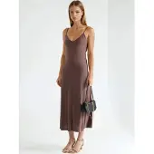 Busem V-hals Modal Midi-jurk